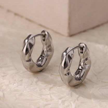 Brincos Argola Geométricos em Aço Inoxidável Dourado