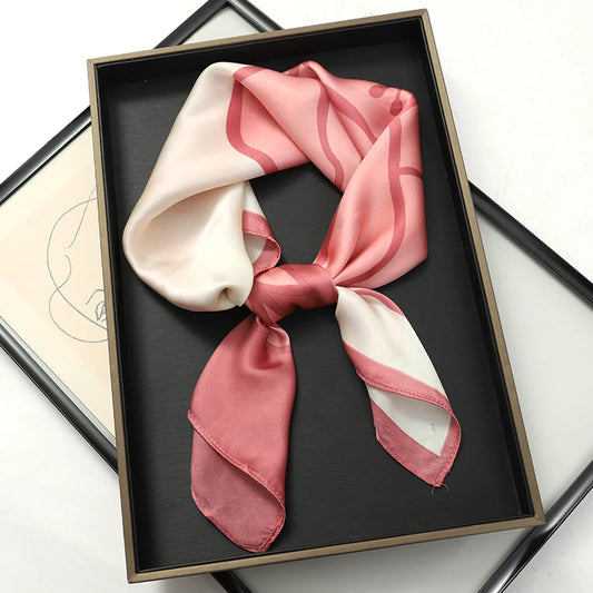 Lenço Quadrado Silk-Touch Padrão Xadrez Serenyah