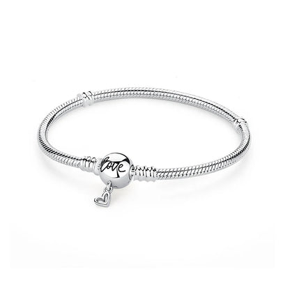 Pulseira Love Heart em Prata 925 com Charms