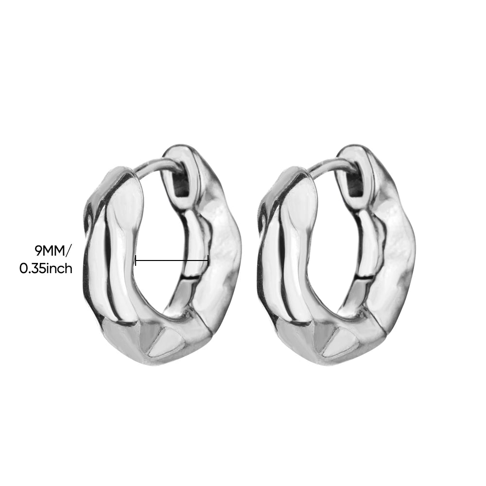 Brincos Argola Geométricos em Aço Inoxidável Dourado