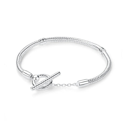 Pulseira Love Heart em Prata 925 com Charms