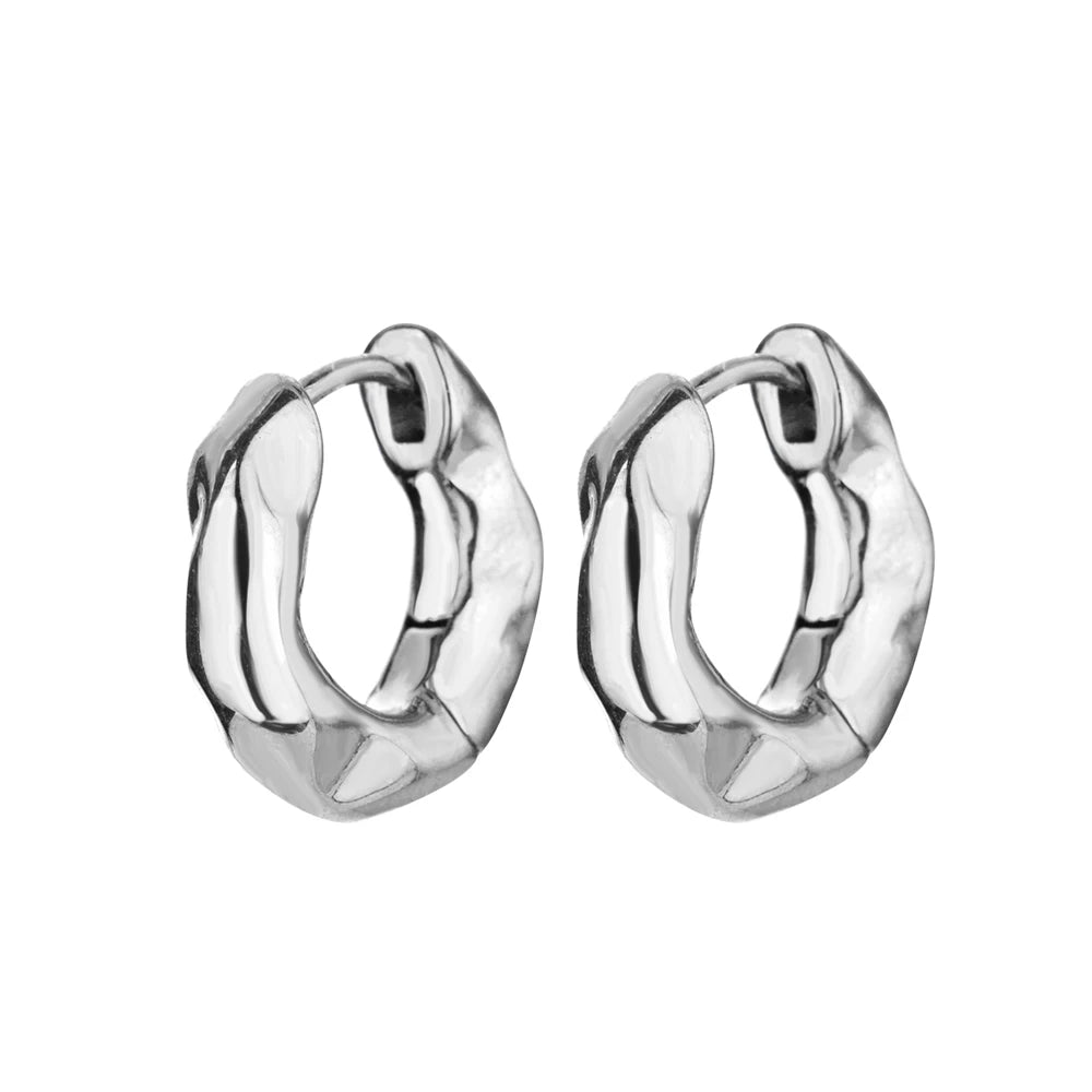 Brincos Argola Geométricos em Aço Inoxidável Dourado