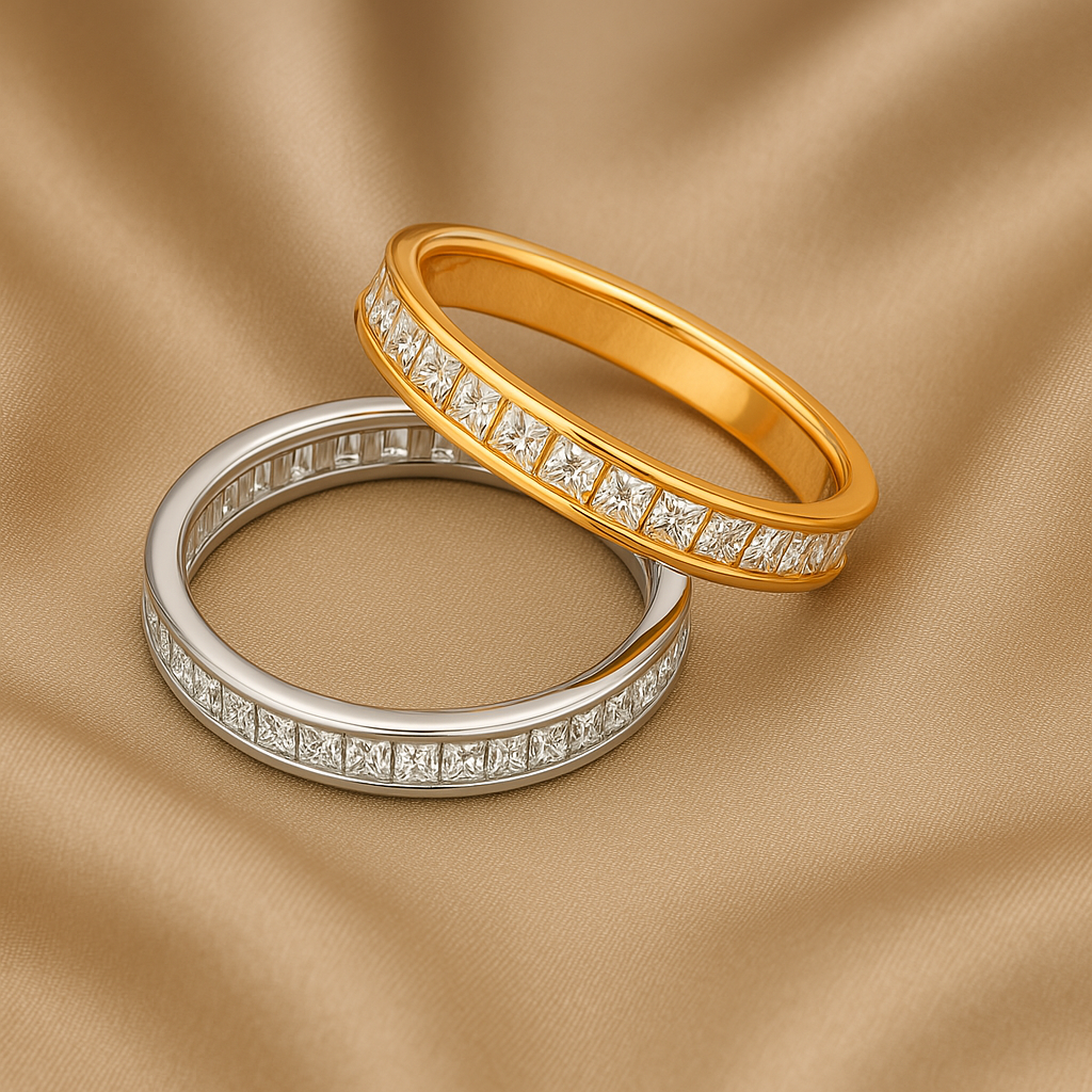 Liora Ring – Anel em Prata 925 com micro zircônias em linha contínua e aro plano