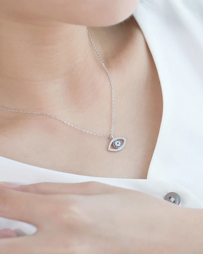 Collar de plata de ley 925 con colgante Ojo turco del Egeo – Serenyah
