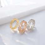 Amoura Ring – Ring with openwork hearts in gold, rose or silver stainless steel