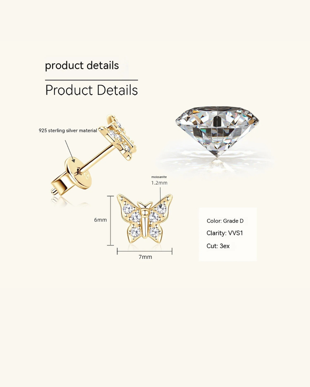 Auréa Butterfly Women's Earrings | Semi-Jewelry in 925 Silver Serenyah