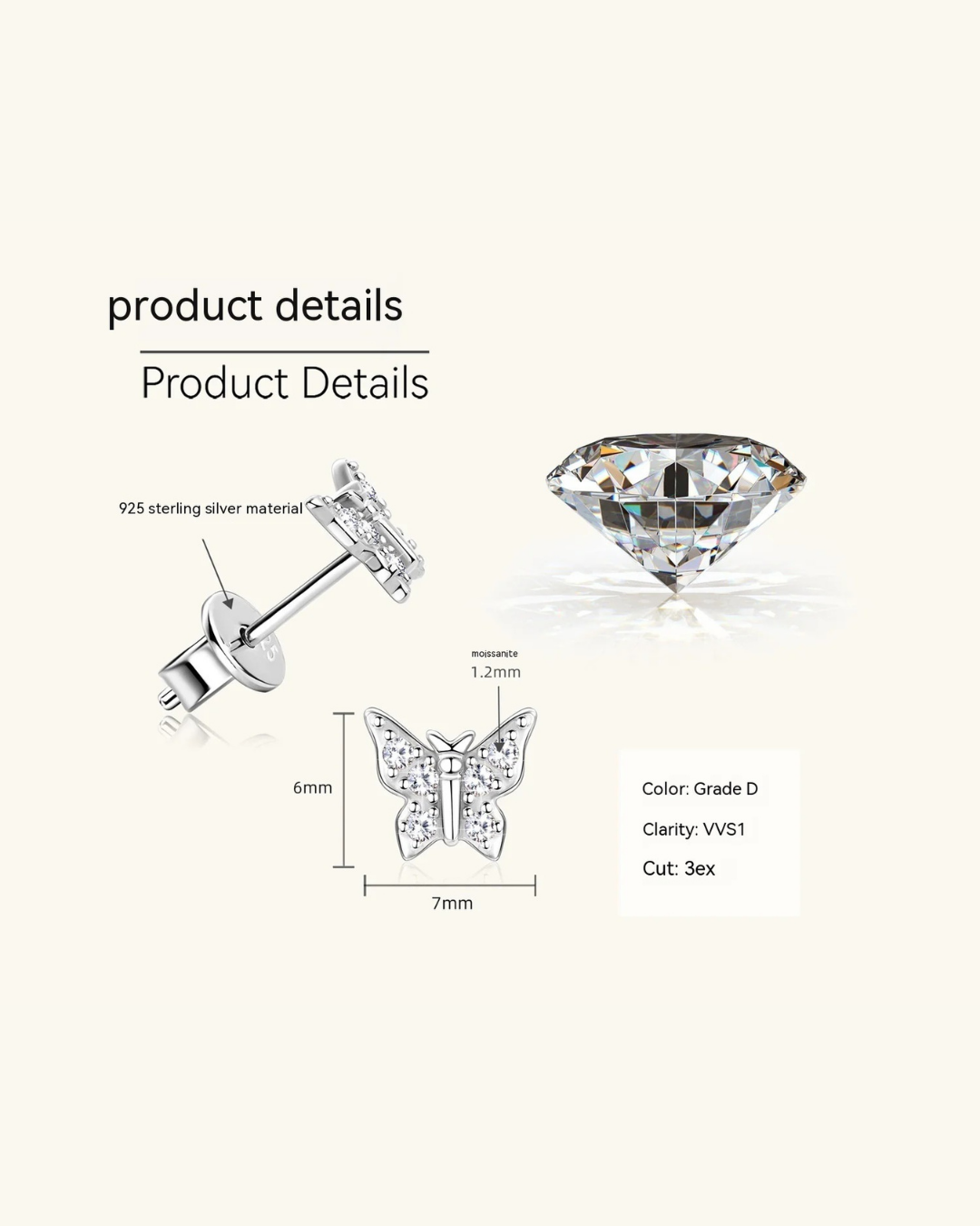 Auréa Butterfly Women's Earrings | Semi-Jewelry in 925 Silver Serenyah
