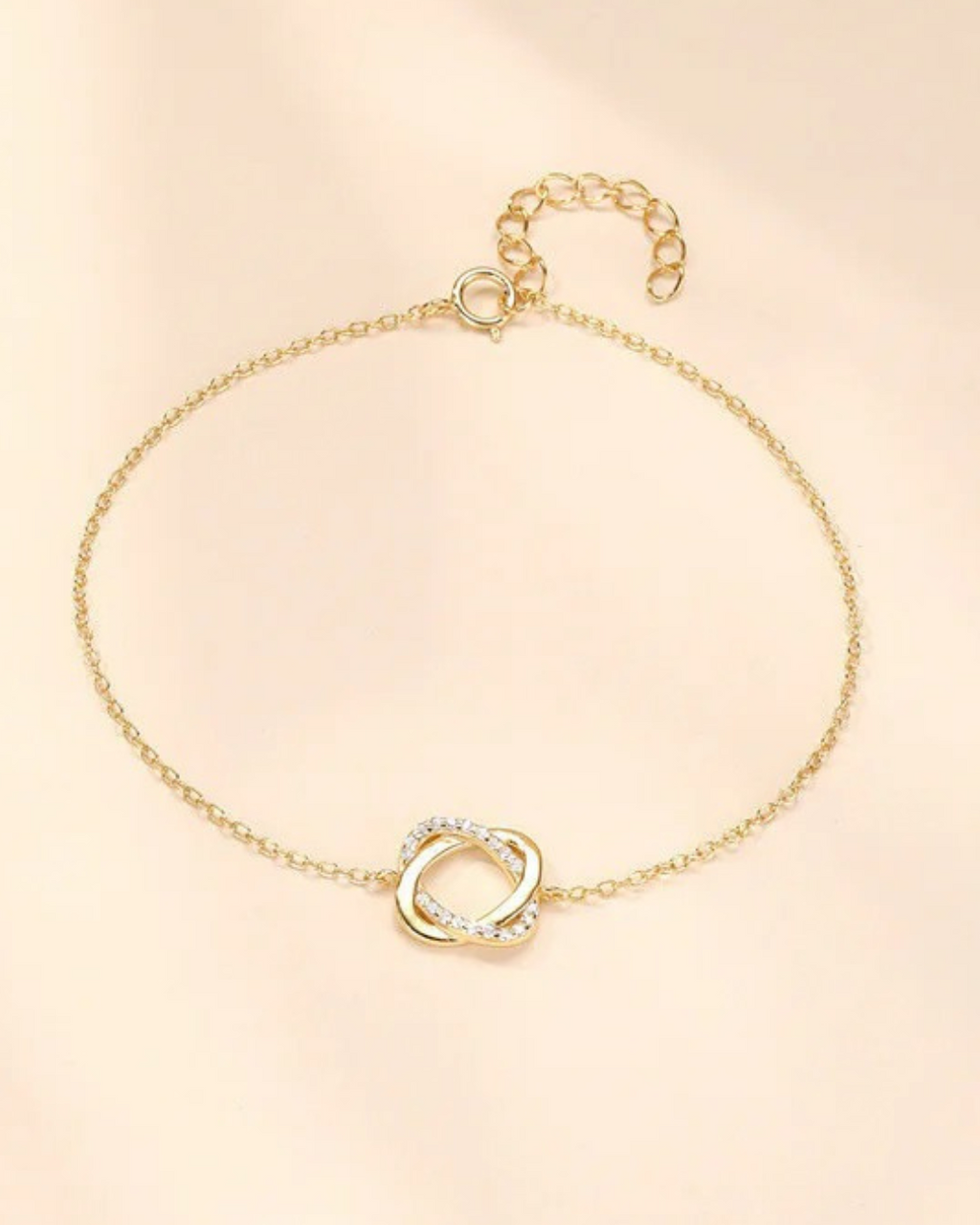 Aurélya Women's Bracelet in 925 Silver Gold Plated with Zirconias
