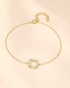 Aurélya Women's Bracelet in 925 Silver Gold Plated with Zirconias
