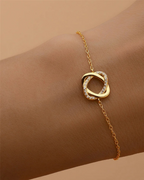 Aurélya Women's Bracelet in 925 Silver Gold Plated with Zirconias