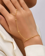 Bracciale Dorato - Elegant Serenyah Gold Chain Hand Bracelet