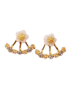 Fiorelle Earrings – Brinco Floral com Pérolas e Design Ajustável