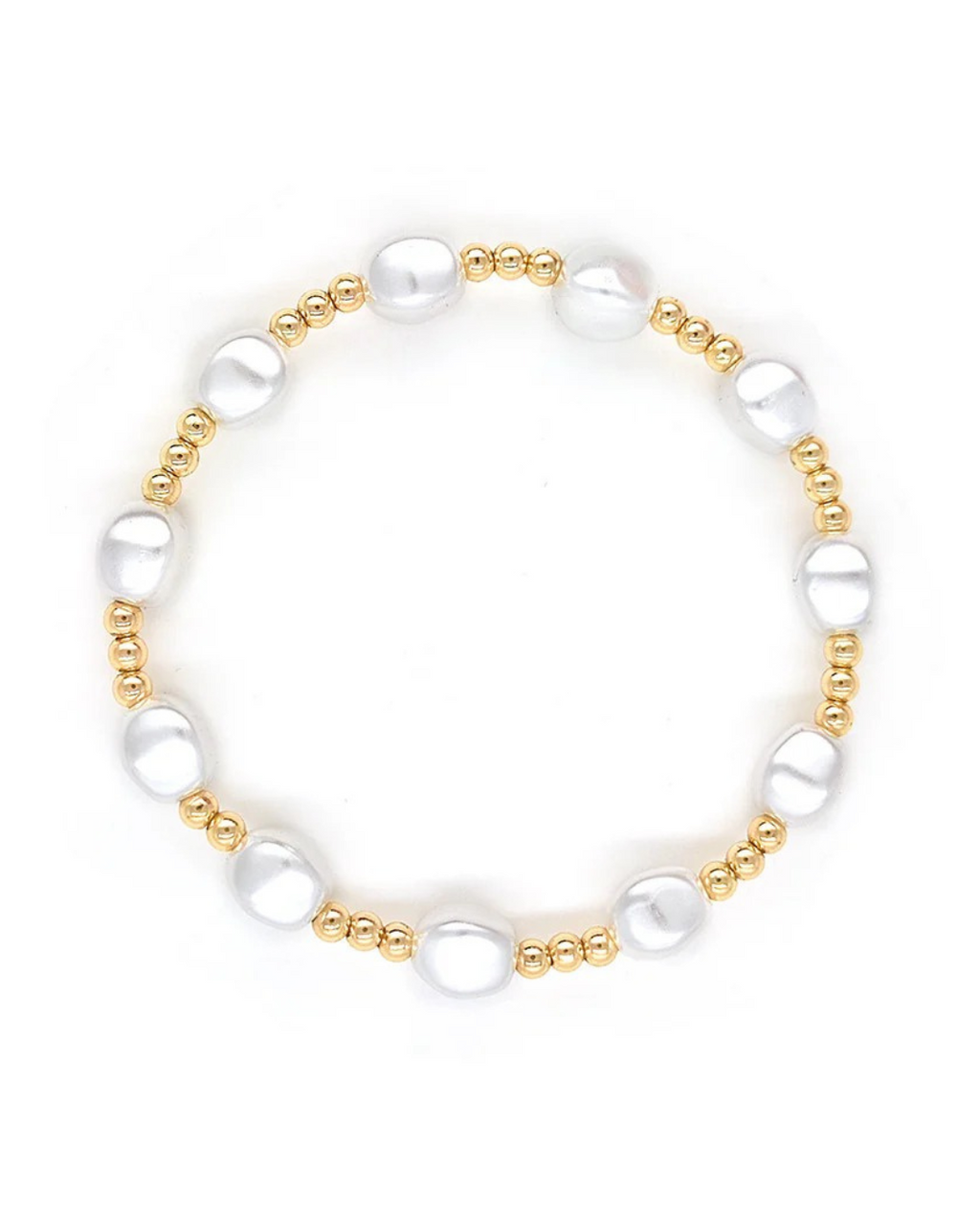 Lunaria Baroque Pearl and Gold Bracelet Serenyah