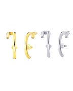Milan Arc 925 Silver Earrings with 14K Gold Plated | Serenyah