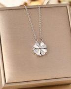 Riviera Clover Necklace with Clover Mother of Pearl Gold Serenyah