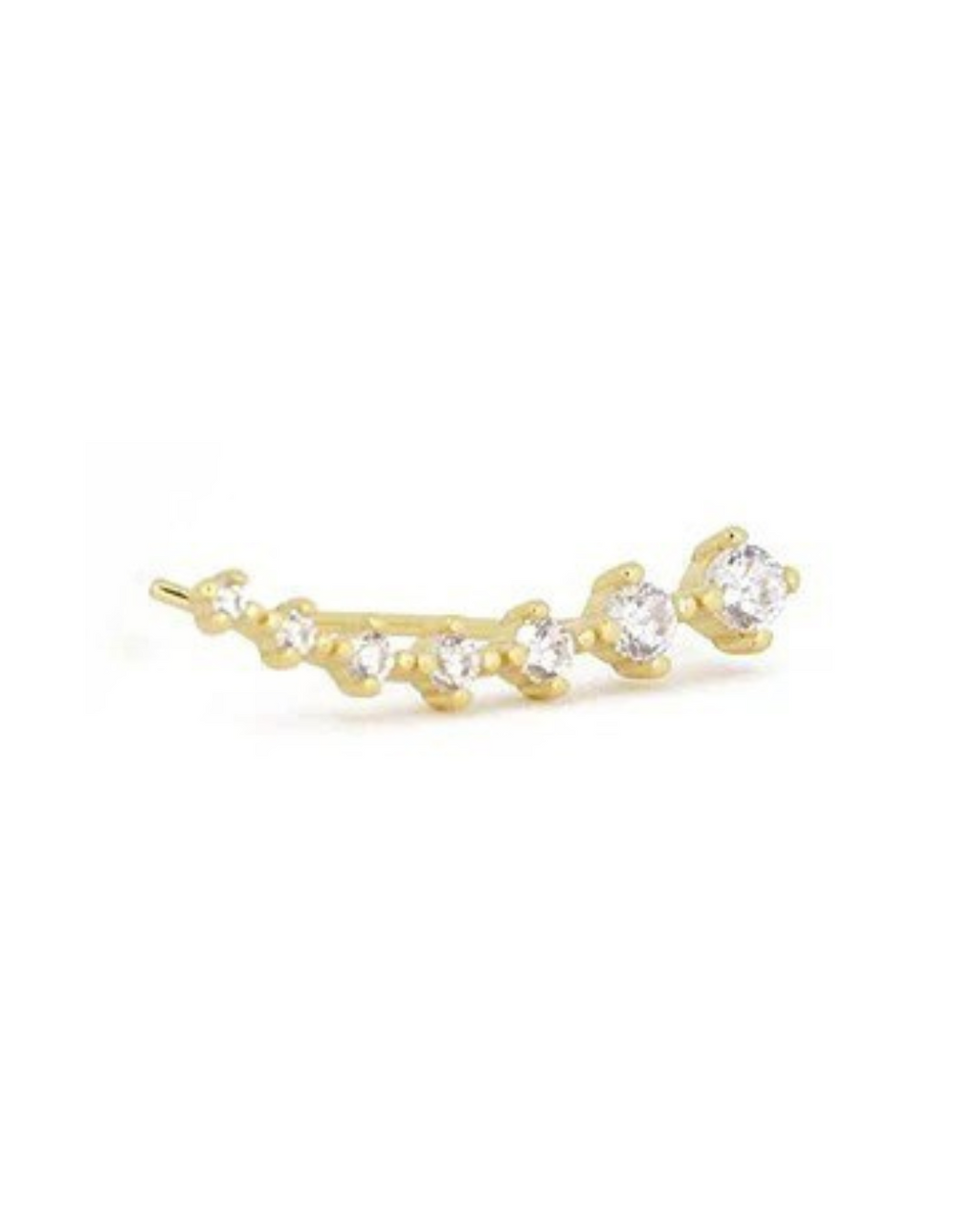 Rivoli Arc Ear‑Climber Brincos Femininos Prata 925 e Zircônia Serenyah