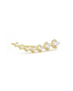 Rivoli Arc Ear‑Climber Brincos Femininos Prata 925 e Zircônia Serenyah