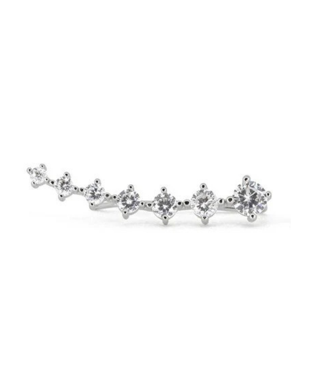 Rivoli Arc Ear‑Climber Brincos Femininos Prata 925 e Zircônia Serenyah