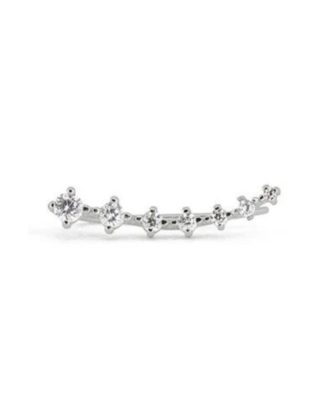 Rivoli Arc Ear-Climber Women's Earrings 925 Silver and Zirconia Serenyah