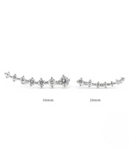 Rivoli Arc Ear‑Climber Brincos Femininos Prata 925 e Zircônia Serenyah