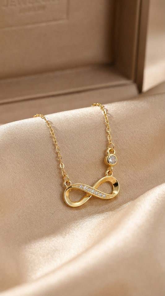 Infinity Necklace | Stainless Steel & Cubic Zirconia Pendant – Serenyah
