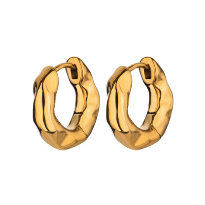 Brincos Argola Geométricos em Aço Inoxidável Dourado