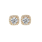 Lustre Trio Brincos de Zircônia | Conjunto Coração Quadrado Redondo Serenyah