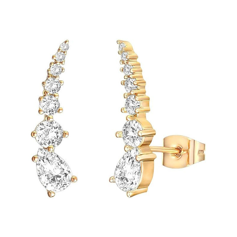 Aurora Luxe 14K Gold Earrings with Serenyah Zirconias