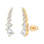 Aurora Luxe 14K Gold Earrings with Serenyah Zirconias