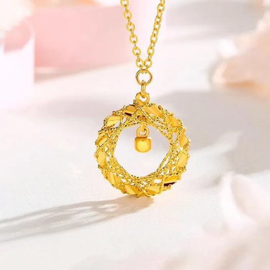 Dream Net Necklace - Gold Titanium Steel