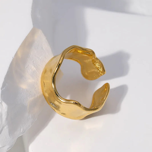 Classic Geometric Ring - Style JR074 - Gold