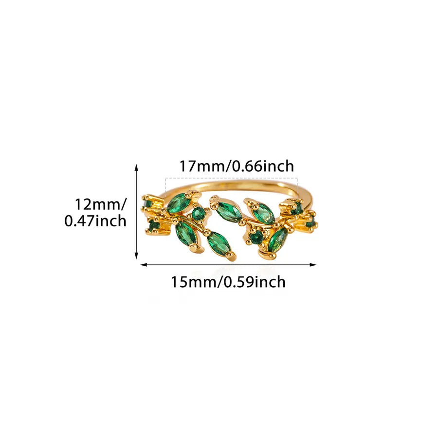 Leaf Cluster - Emerald Gold