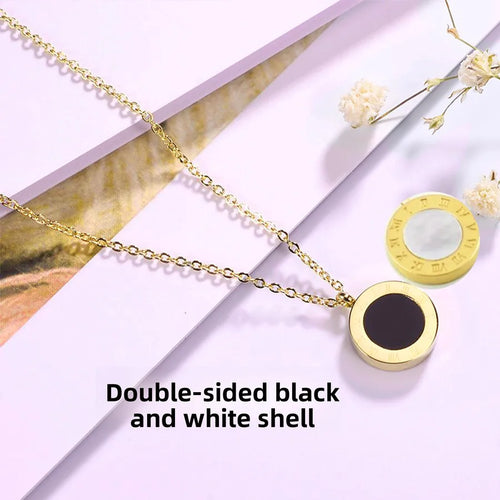 Roman Necklace - Gold Titanium Steel