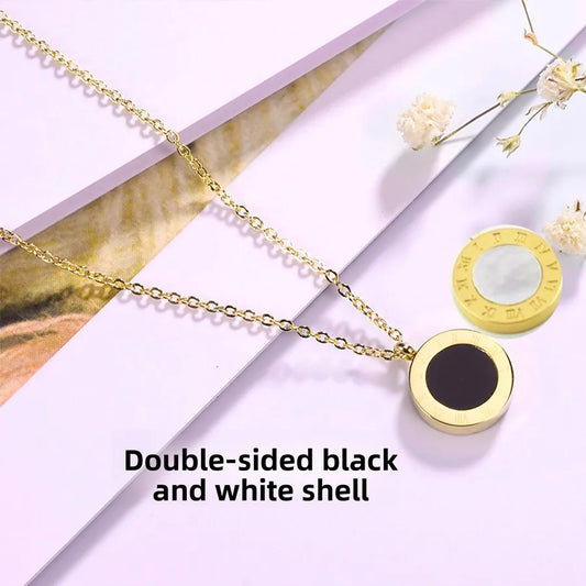 Roman Necklace - Gold Titanium Steel