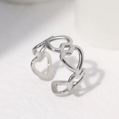 Classic Geometric Ring - Style JR027 - Steel Color